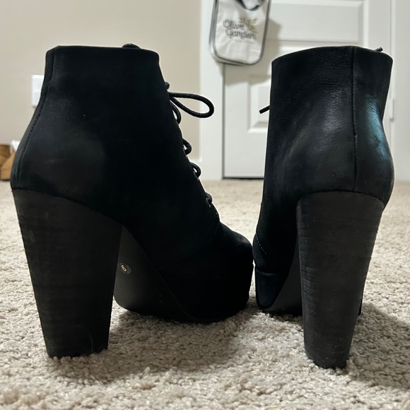 Steve Madden Black Suede Booties - Picture 6 of 7